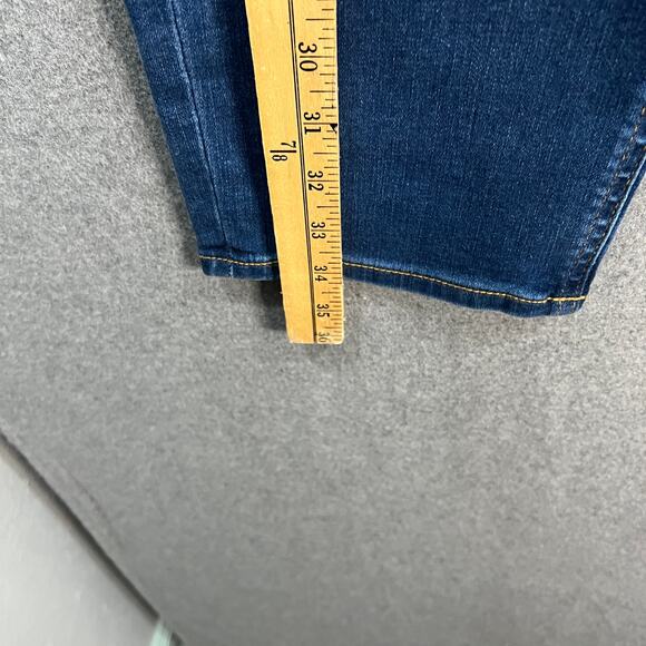 Encore by Idina Menzel Regular High Waisted Crop Jeans Indigo Medium Wash 10 - Picture 7 of 13